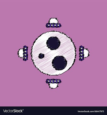 Flat icon design collection flying saucers around vector image