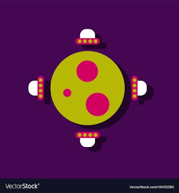 Flat icon design collection flying saucers around vector image