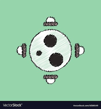Flat icon design collection flying saucers around vector image
