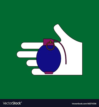 Flat icon design collection frag grenade in hand vector image