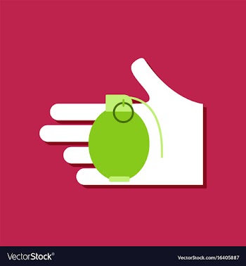 Flat icon design collection frag grenade in hand vector image