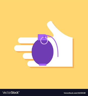 Flat icon design collection frag grenade in hand vector image