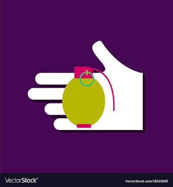 Flat icon design collection frag grenade in hand vector image