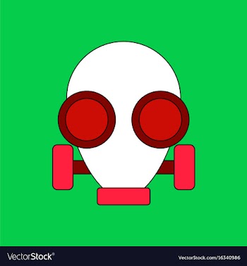 Flat icon design collection gas mask vector image