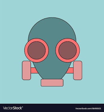 Flat icon design collection gas mask vector image