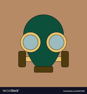 Flat icon design collection gas mask vector image