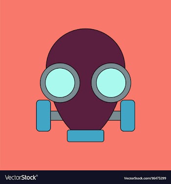 Flat icon design collection gas mask vector image
