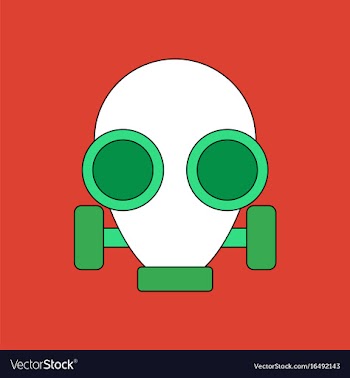 Flat icon design collection gas mask vector image