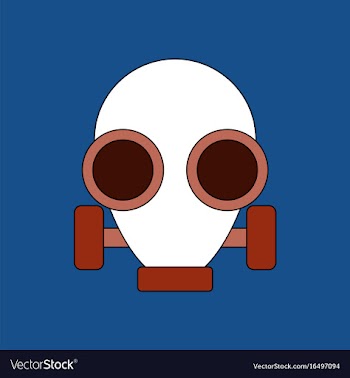 Flat icon design collection gas mask vector image