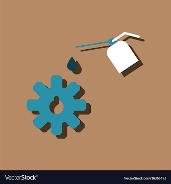 Flat icon design collection gear and oil in vector image