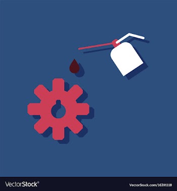 Flat icon design collection gear and oil in vector image