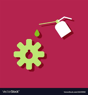 Flat icon design collection gear and oil in vector image