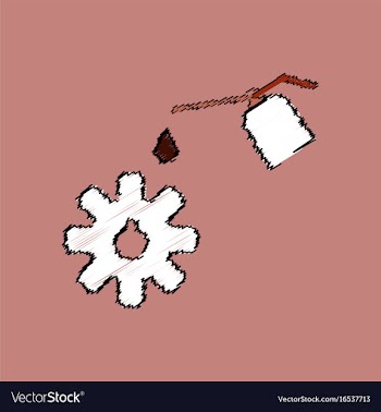 Flat icon design collection gear and oil in vector image