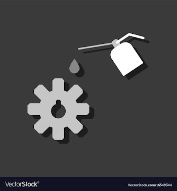 Flat icon design collection gear and oil in vector image