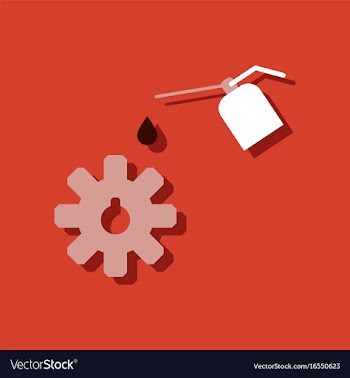 Flat icon design collection gear and oil in vector image