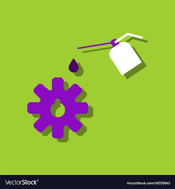 Flat icon design collection gear and oil in vector image
