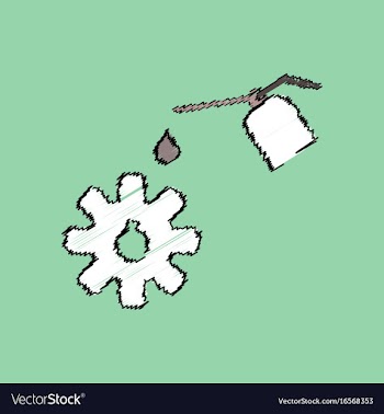Flat icon design collection gear and oil in vector image