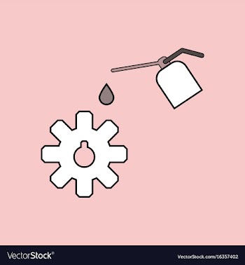 Flat icon design collection gear and oil vector image