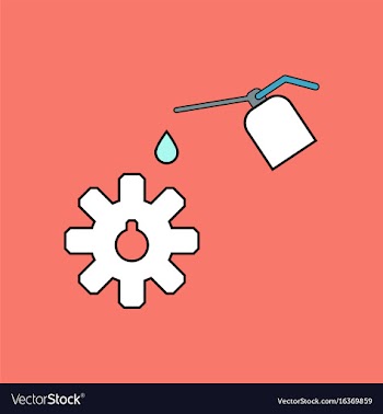 Flat icon design collection gear and oil vector image