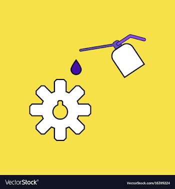 Flat icon design collection gear and oil vector image