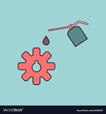 Flat icon design collection gear and oil vector image