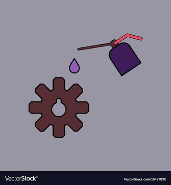 Flat icon design collection gear and oil vector image