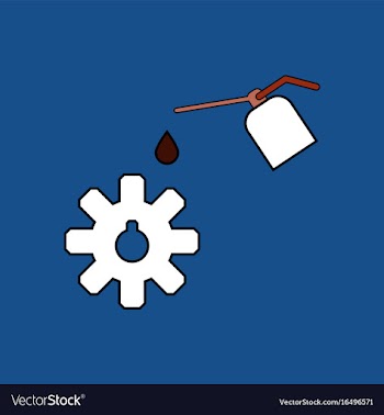 Flat icon design collection gear and oil vector image