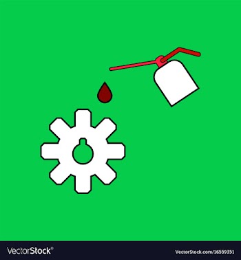 Flat icon design collection gear and oil vector image