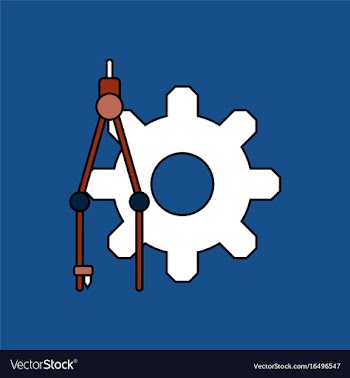 Flat icon design collection gear and tool vector image
