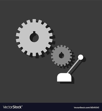 Flat icon design collection gear and transmission vector image