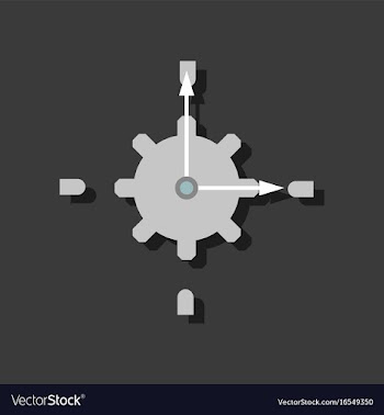 Flat icon design collection gear and watches in vector image