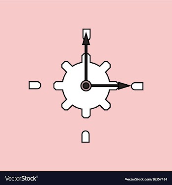 Flat icon design collection gear and watches vector image