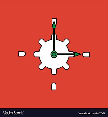 Flat icon design collection gear and watches vector image