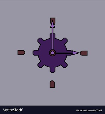 Flat icon design collection gear and watches vector image