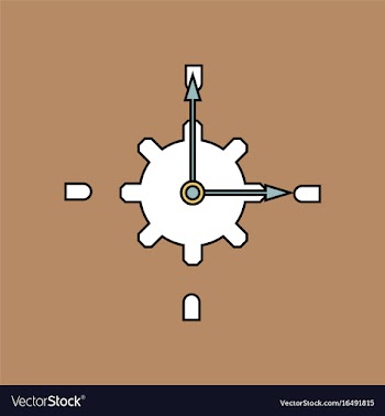 Flat icon design collection gear and watches vector image