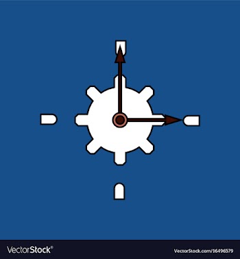 Flat icon design collection gear and watches vector image