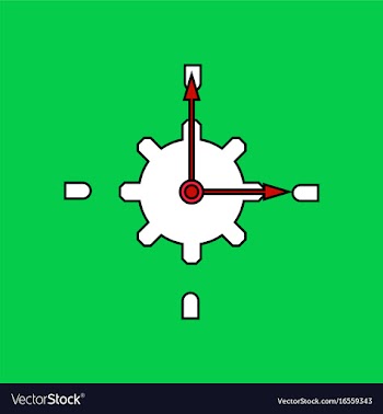 Flat icon design collection gear and watches vector image