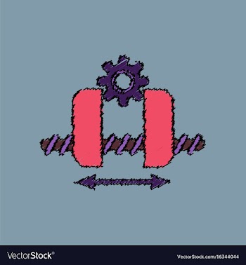 Flat icon design collection gears and wheels in vector image