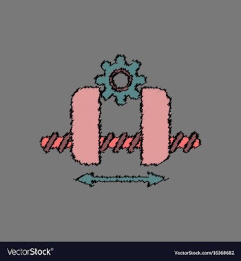 Flat icon design collection gears and wheels in vector image