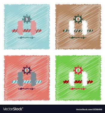 Flat icon design collection gears and wheels in vector image
