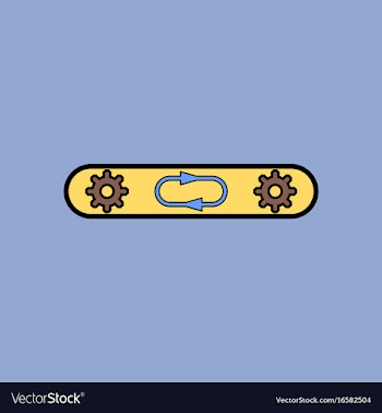 Flat icon design collection gears in process vector image