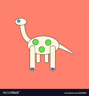 Flat icon design collection giraffe toy vector image