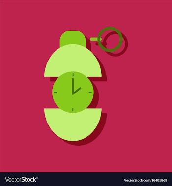 Flat icon design collection grenade time to vector image