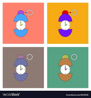 Flat icon design collection grenade time to vector image
