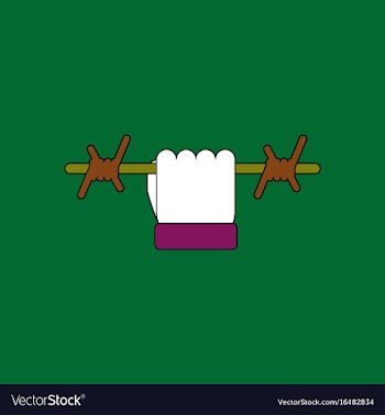 Flat icon design collection hand holding barbed vector image