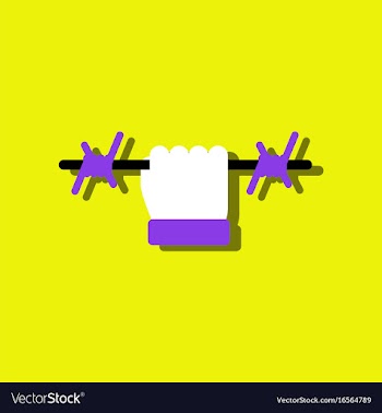 Flat icon design collection hand holding barbed vector image