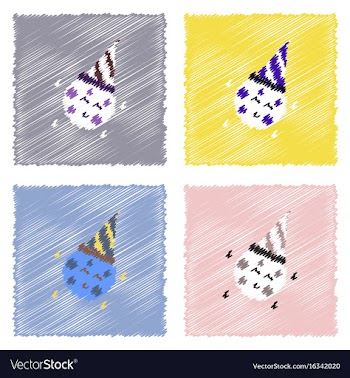 Flat icon design collection happy planet in vector image