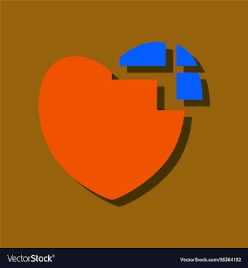 Flat icon design collection heart disease in vector image