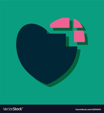 Flat icon design collection heart disease in vector image