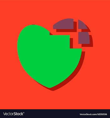 Flat icon design collection heart disease in vector image